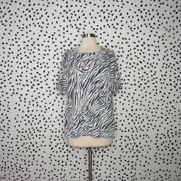 Sundry Zebra Animal Print Oversized Short Sleeve T-Shirt - Picture 2 of 10